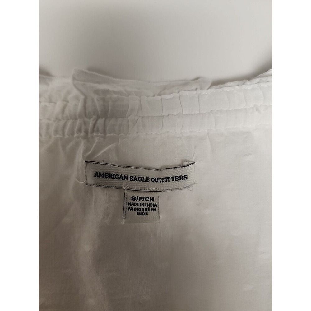 AMERICAN EAGLE OUTFITTERS Women's White Eyelet Off Shoulder Top Size Small - Picture 5 of 5